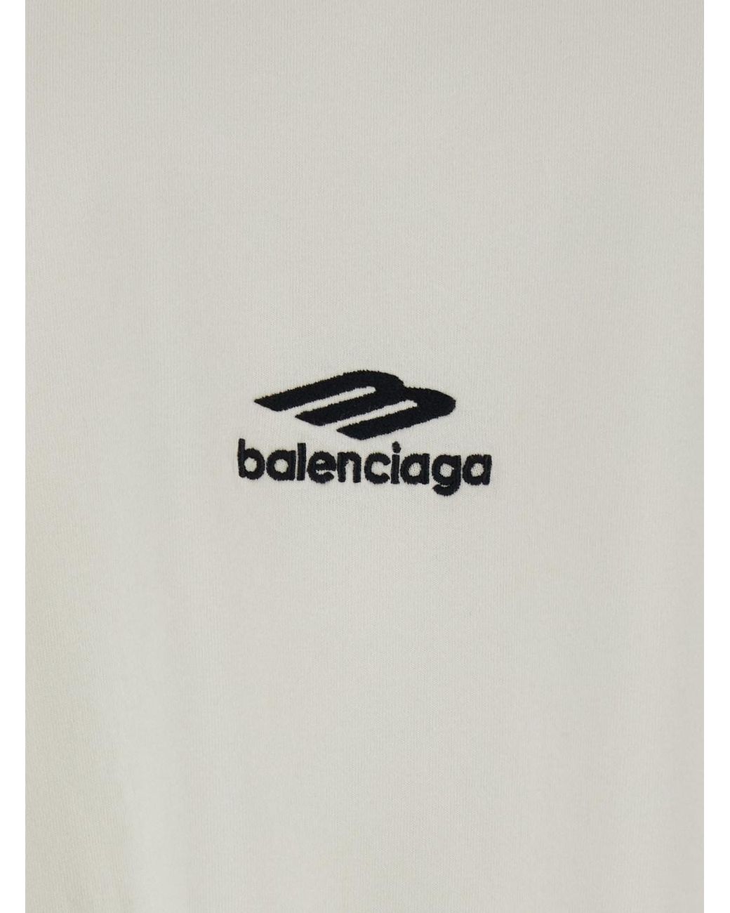 Balenciaga White T-Shirt Cotton T-Shirts for men