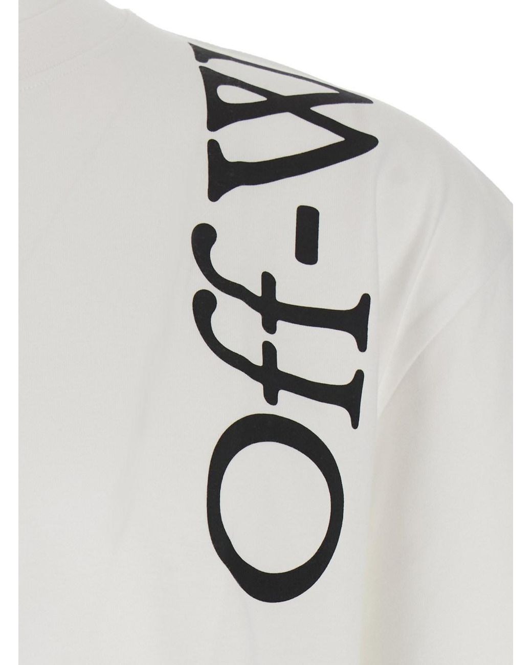 Off-White c/o Virgil Abloh White Crew Neck T-Shirt With Logo Lettering for men