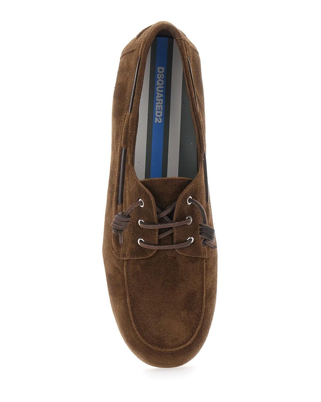 DSquared² Brown College Suede Loafers for men