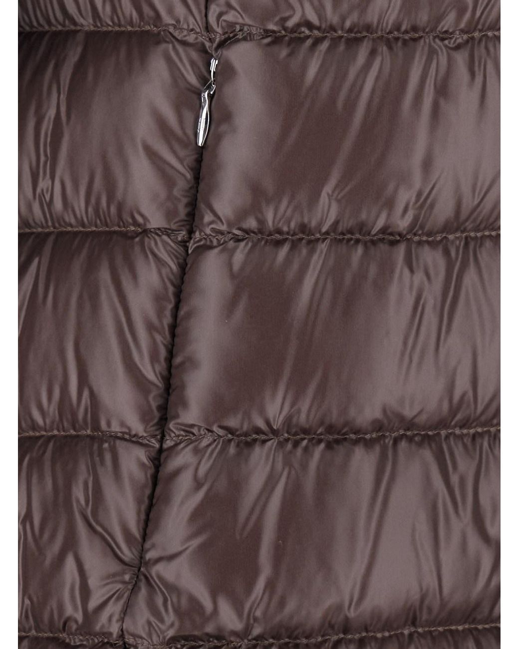 Herno Brown Down Jacket Tech Fabric Puffer