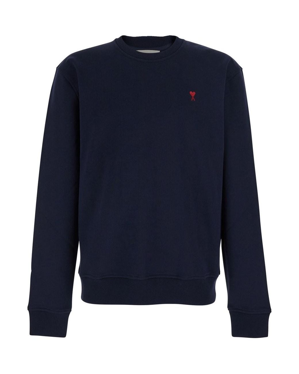 AMI Blue Sweatshirt De Coeur Cotton for men