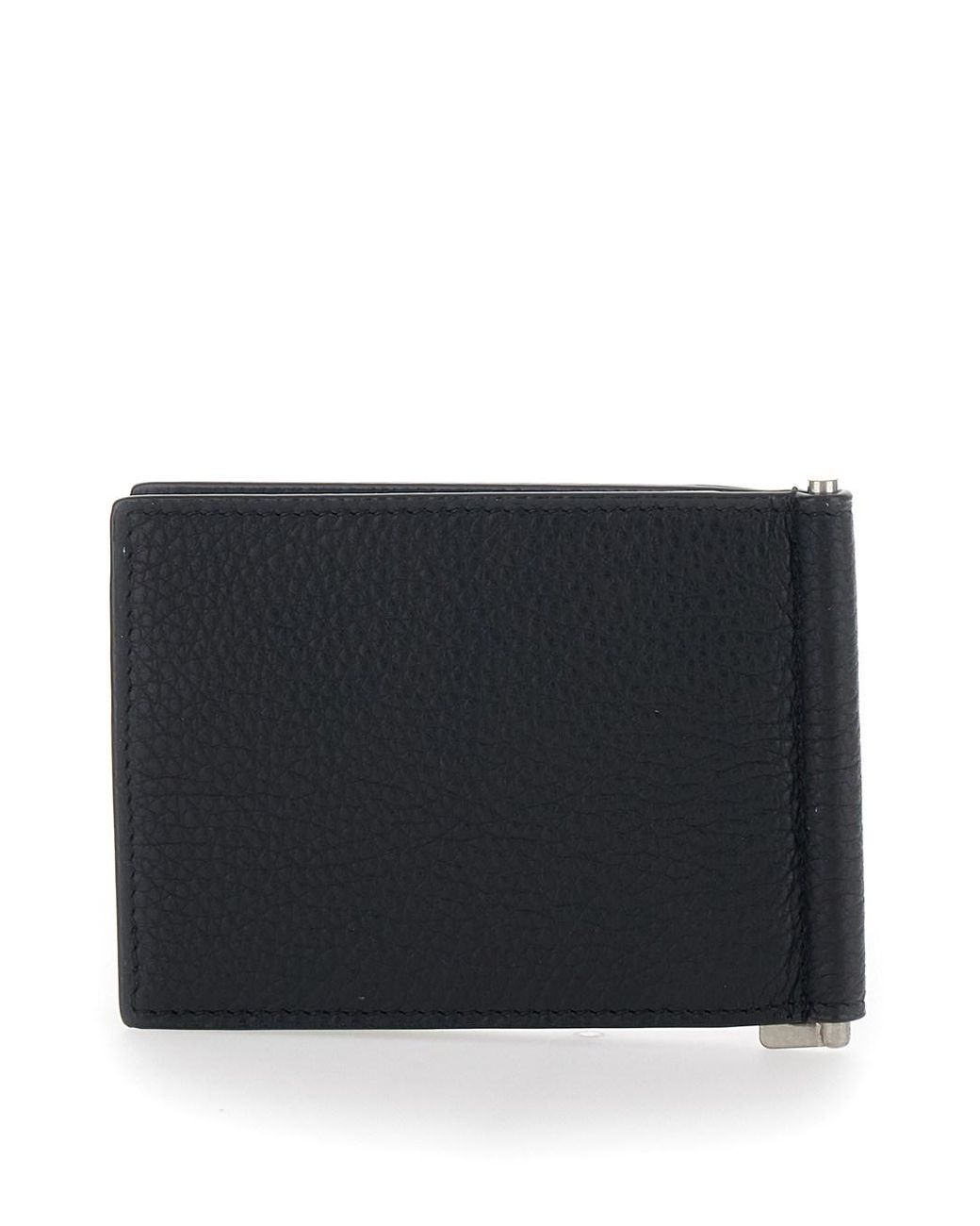 Saint Laurent Black Zip Wallet Leather Calfskin for men
