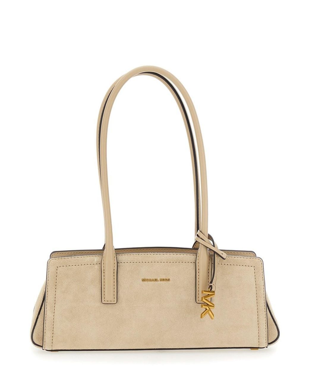 MICHAEL Michael Kors Natural Shoulder Bag Laila Suede Cowhide Leather