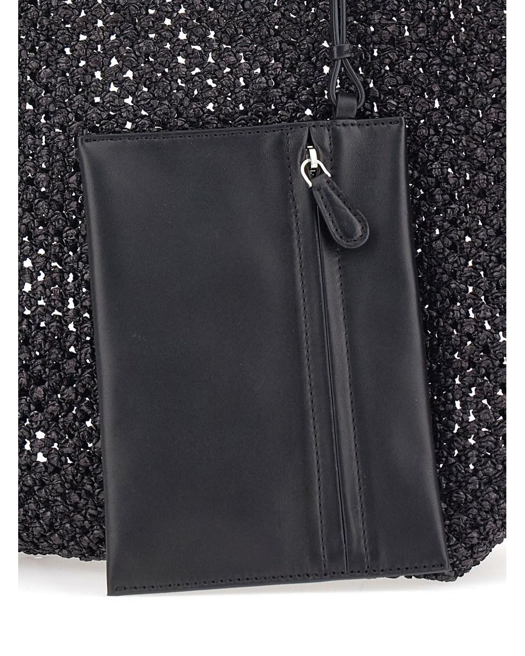 The Row Barn Tote Raffia in Black | Lyst