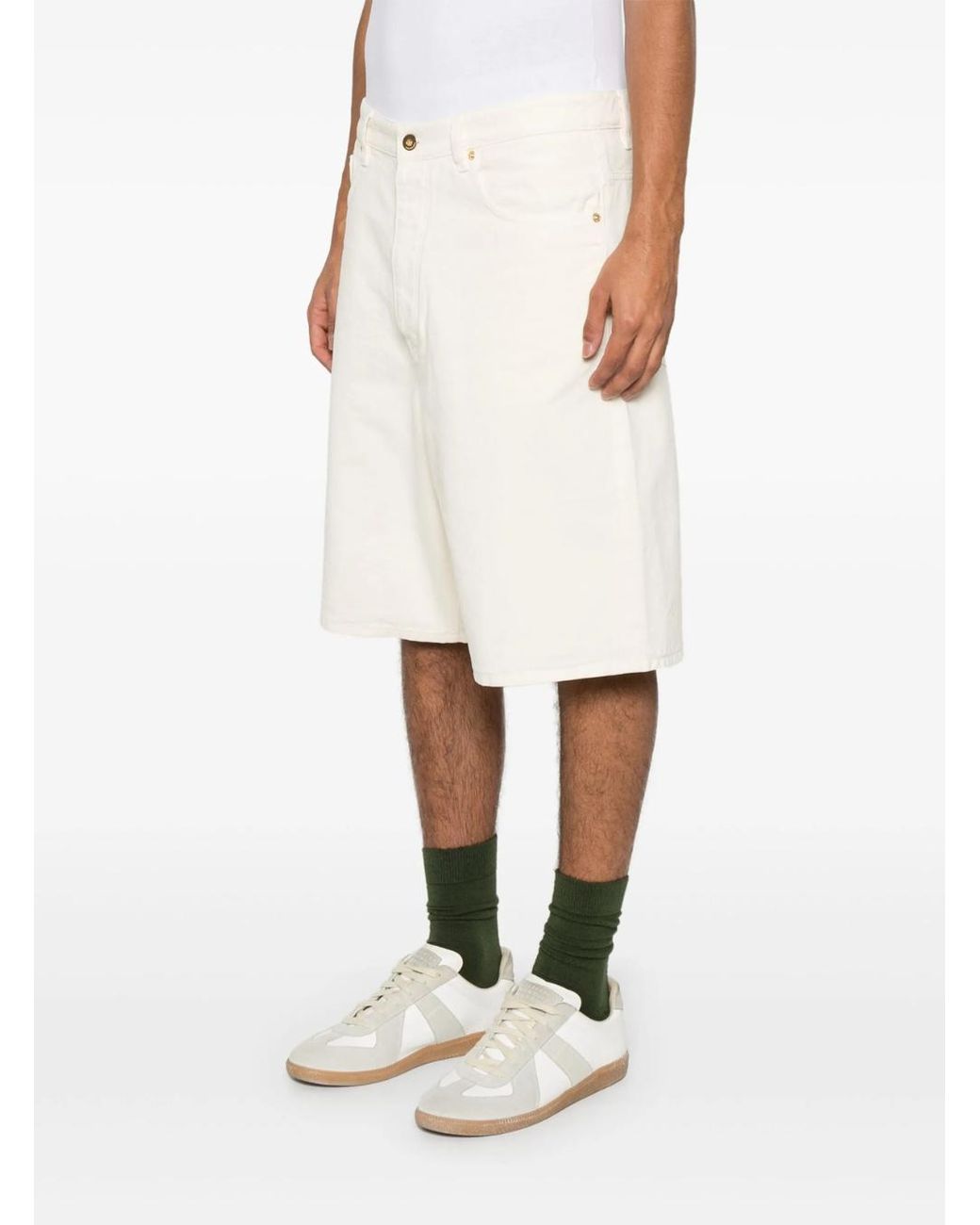 Drole de Monsieur Natural 'Le Short Baggy Écru' Shorts With Wide Leg And for men