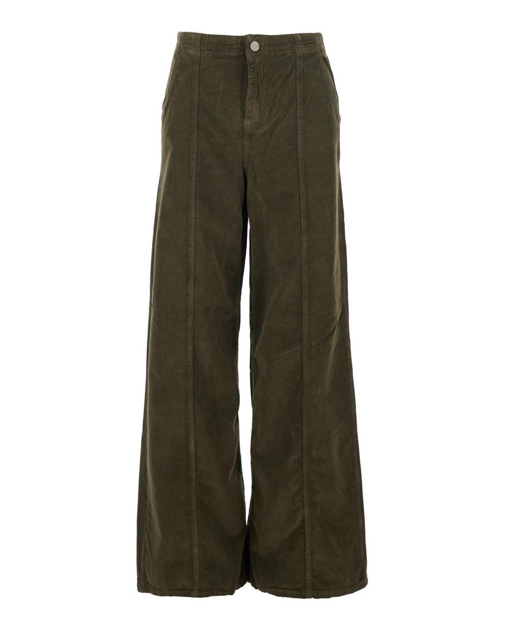 Twinset Green Pants With Belt Loops