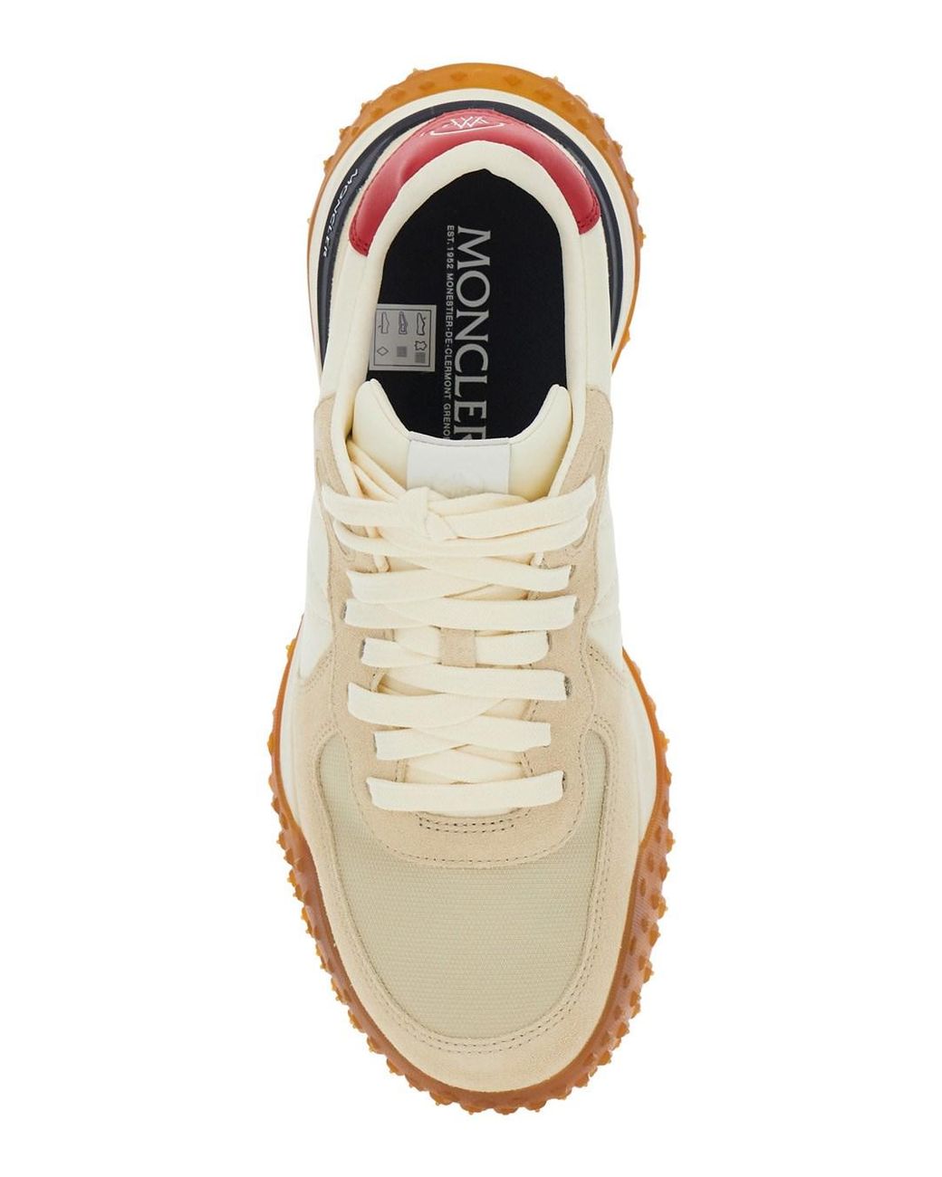 Moncler White Color Block Sneakers for men
