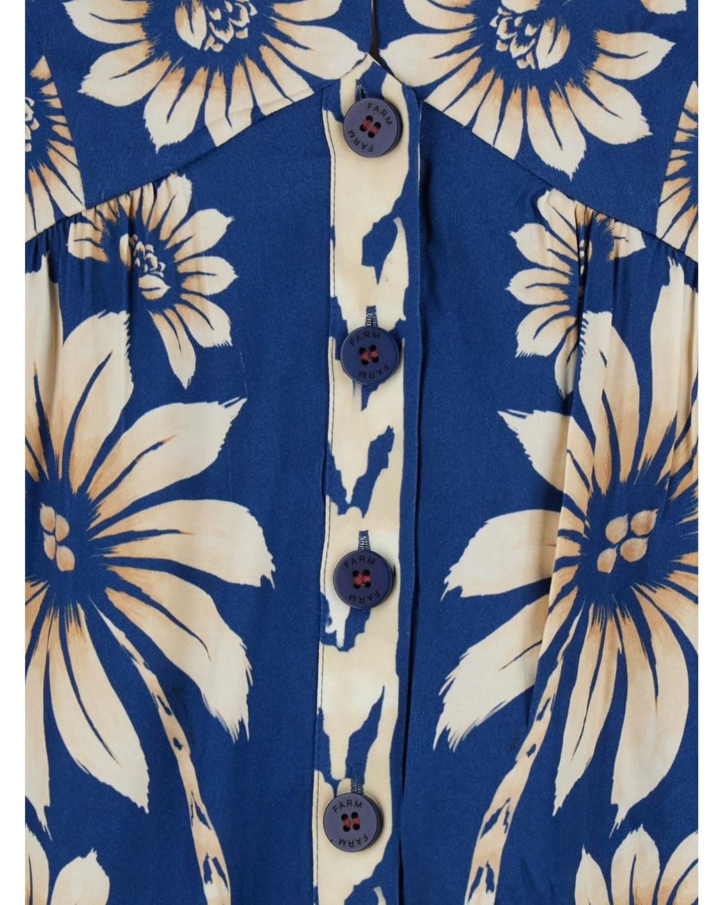 knee length dresses for ladies Navy Blue Embroidered Cut-Out Midi Dress – FARM Rio main image 0