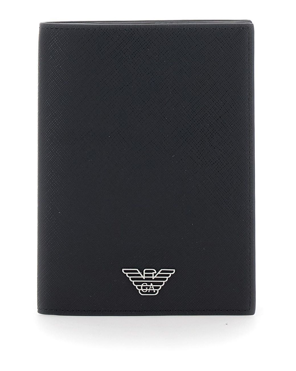 Emporio Armani Black Cardholder Tech Fabric Polyurethane Accessory for men