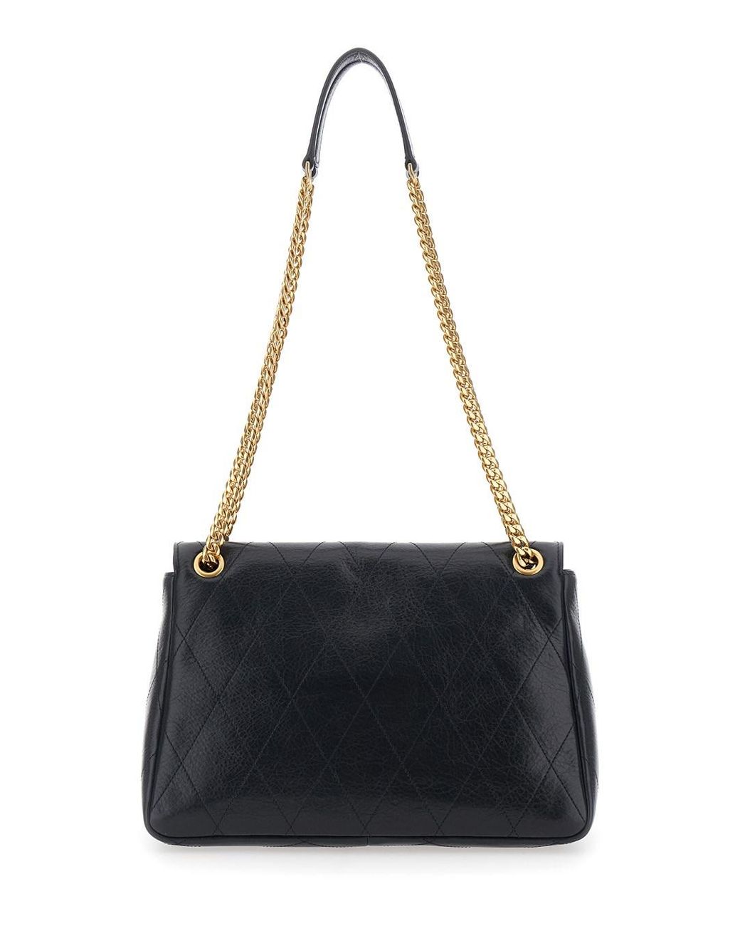Tory Burch Blue Crossbody Bag Charlie Quilted Leather