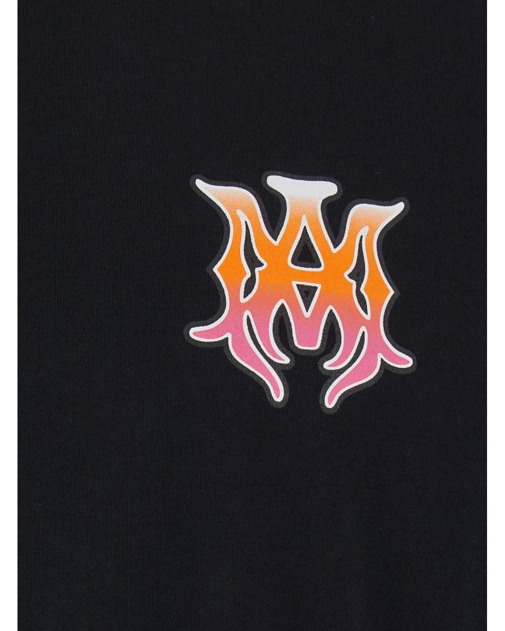 Amiri Black T-Shirt Ma Surf Cotton for men