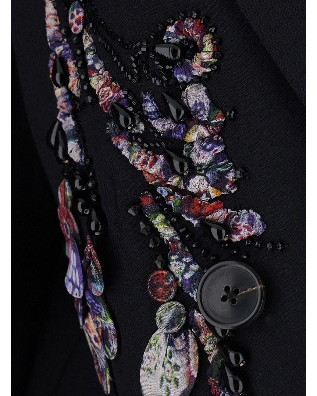 Dries Van Noten Blue 'Barrysta' Double-Breasted Jacket With Peak Rev