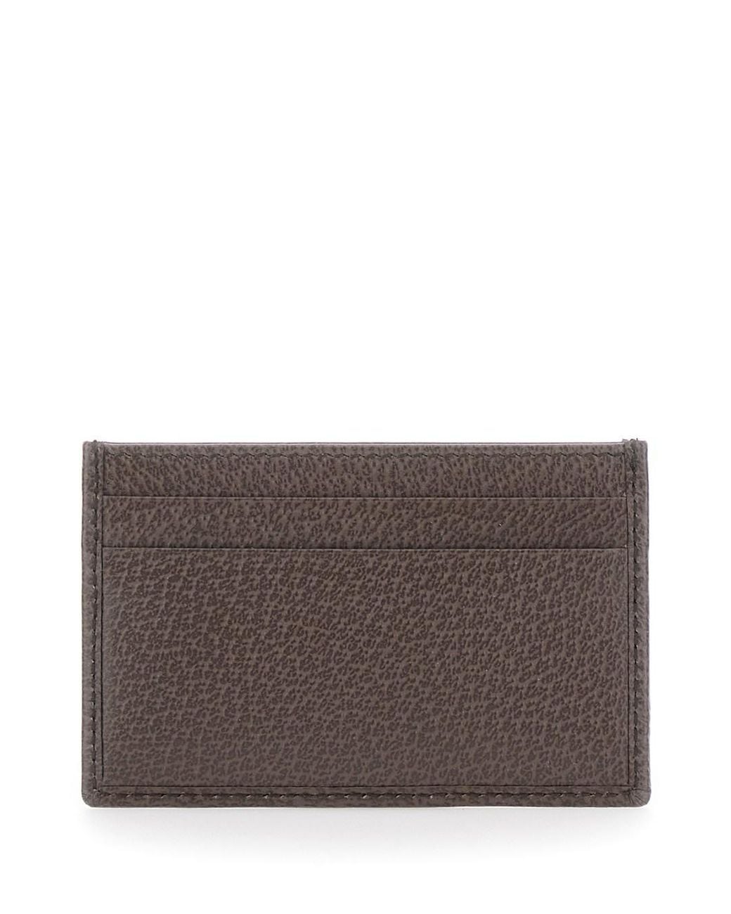 Gucci Gray 'Ophidia' Card Holder With Gg Plaque for men