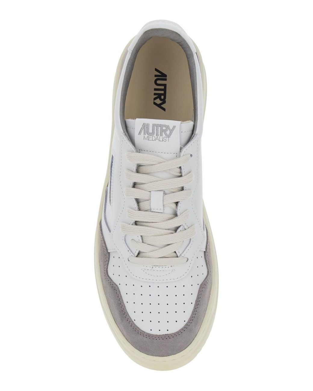 Autry White Low Top Sneakers Medalist Suede Trainers for men