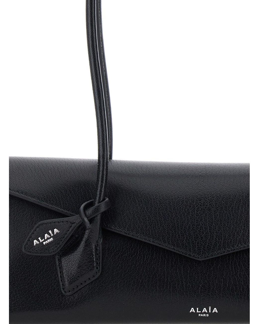 Alaïa Black Shoulder Bag Teckel Flap Medium With Leather Details And L