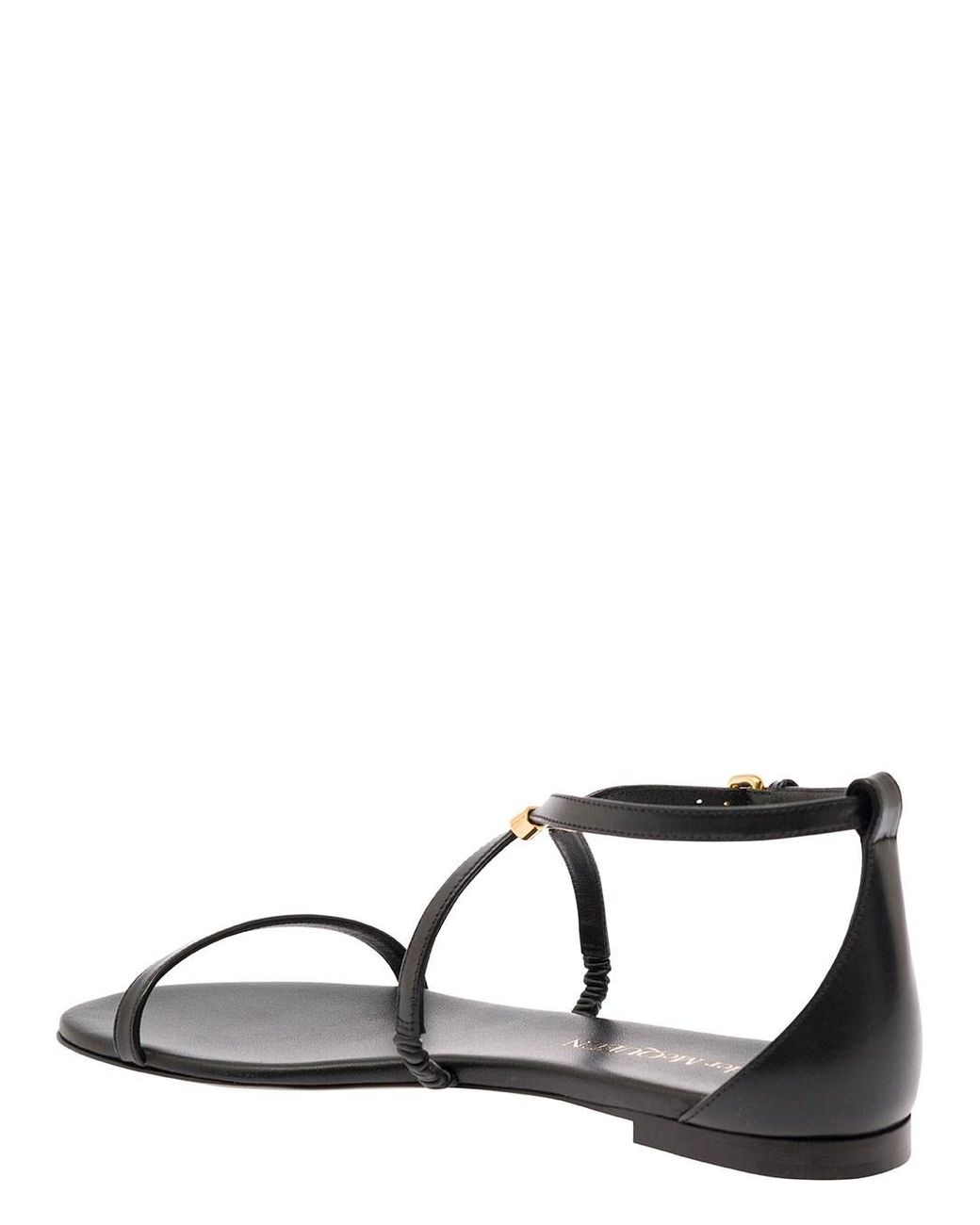 McQueen Black Harness Sandals