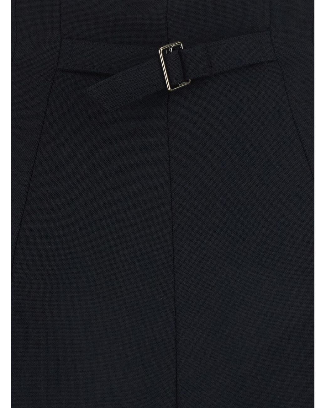 Emporio Armani Blue Pants With Buckle Belt
