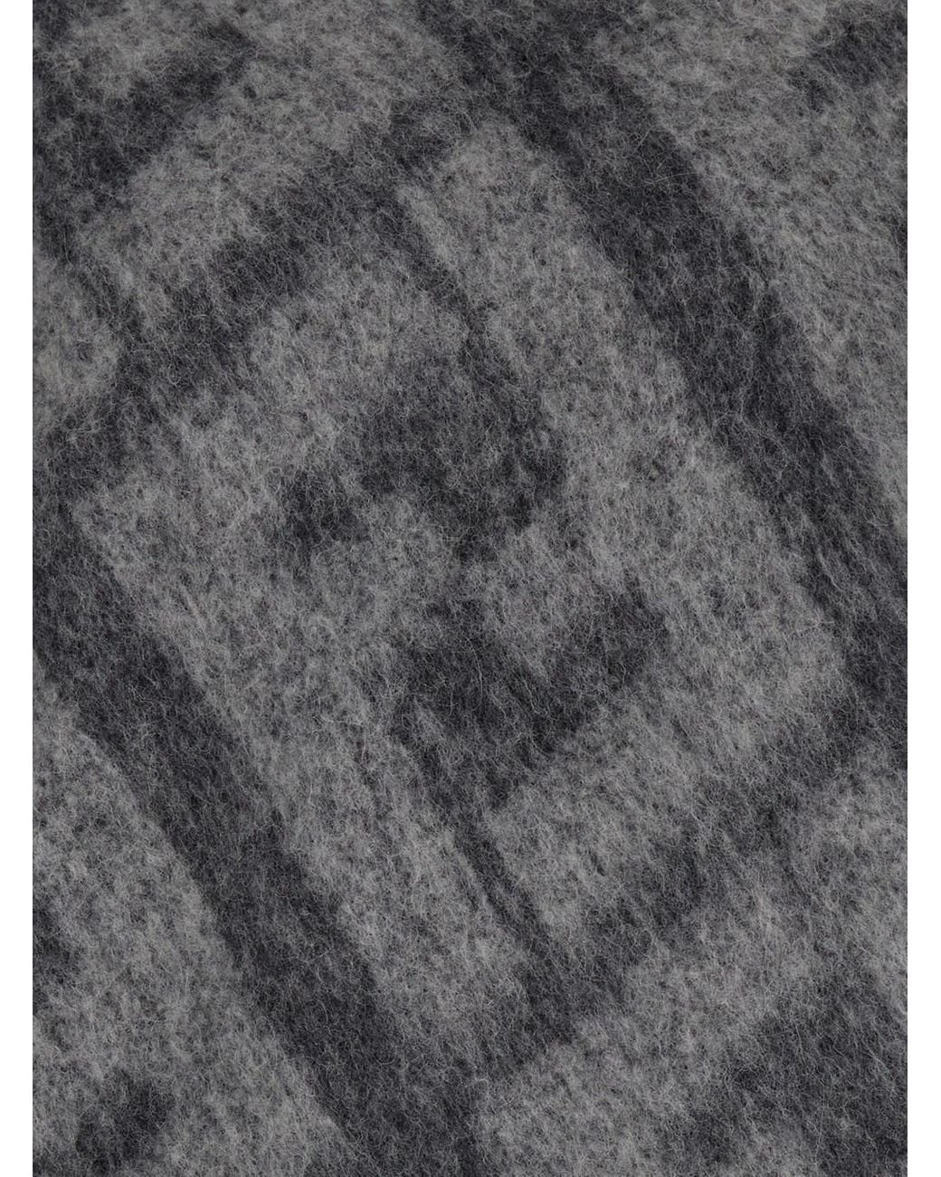 Fendi Gray Sweater With Jacquard Ff Motif for men