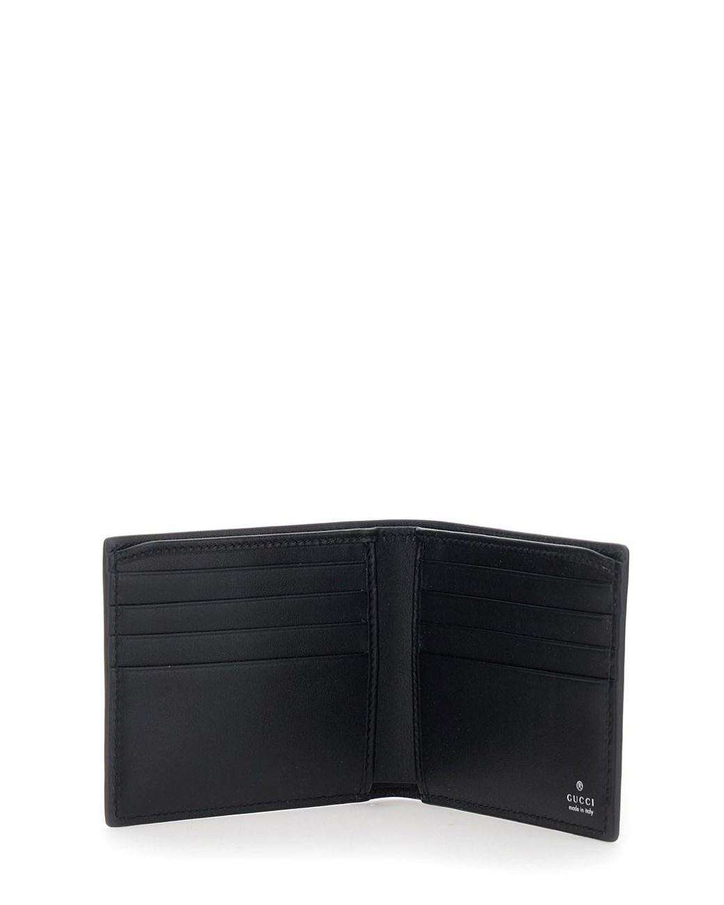 Gucci Black Bi-Fold Wallet Leather Calf for men