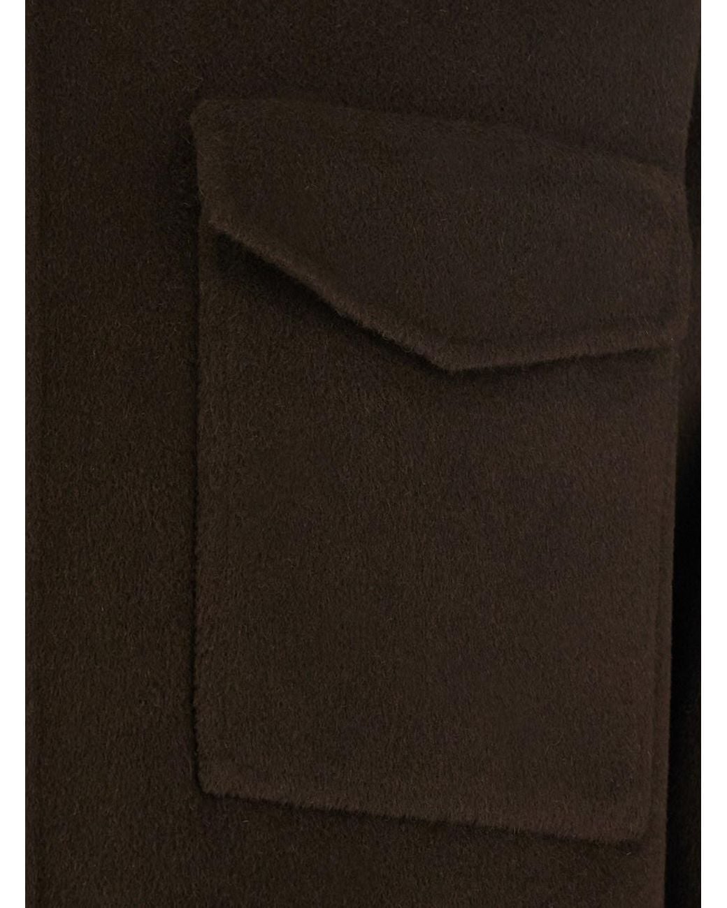 Aspesi Black Jacket With Front Zip Closure And High Collar for men