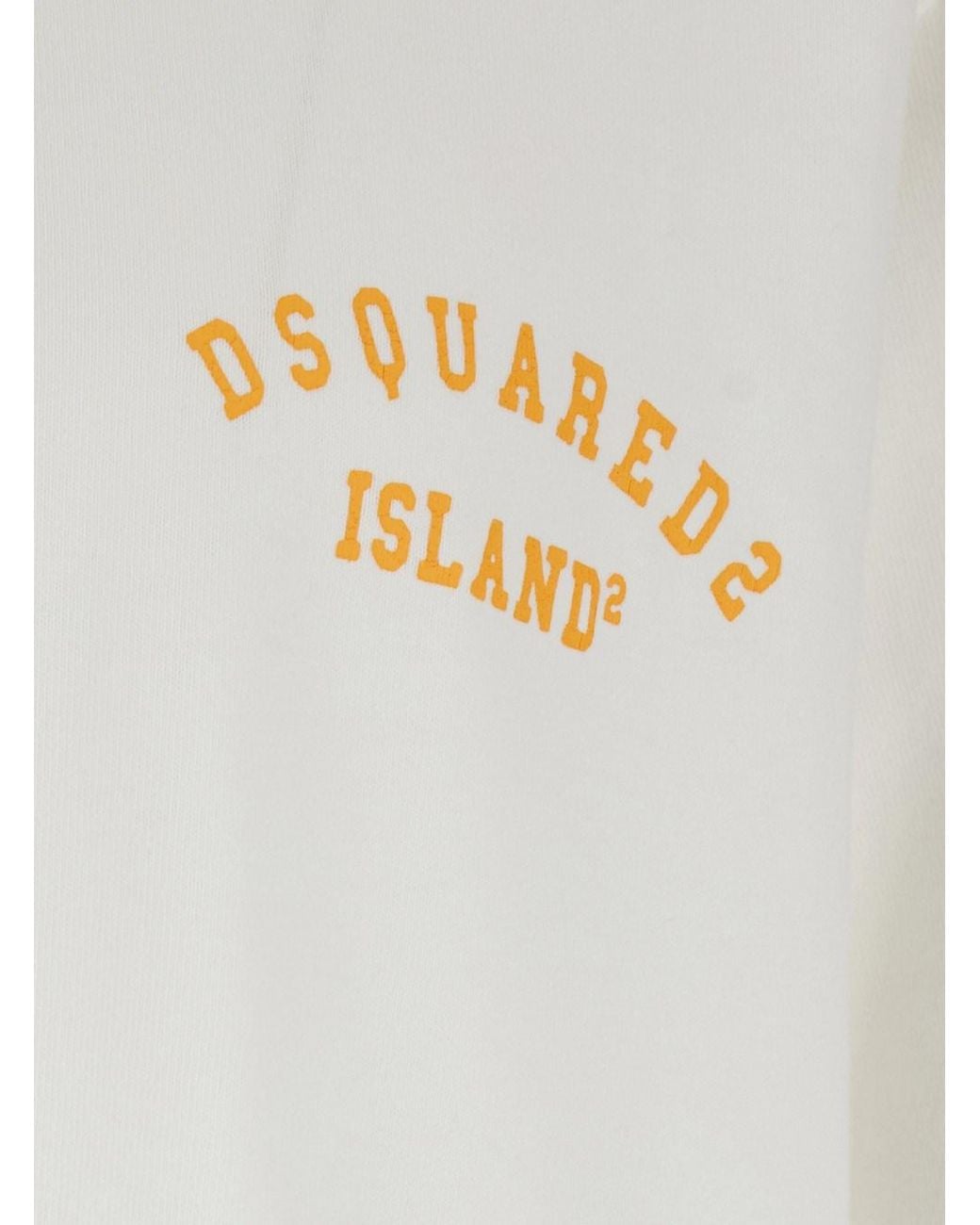 DSquared² White Crewneck T-Shirt With Logo Lettering On The Front for men