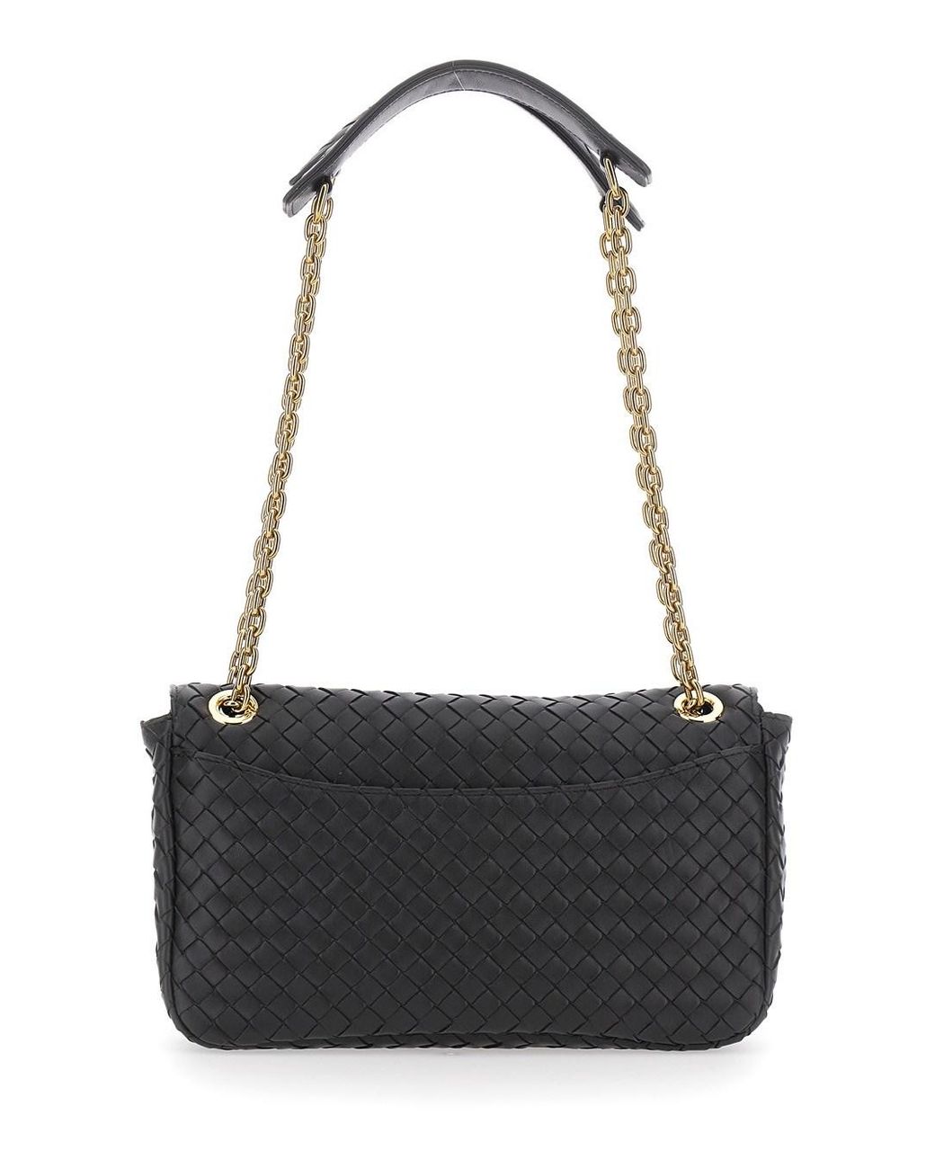 Bottega Veneta Black Madison Small Intrecciato Nappa Fluffy