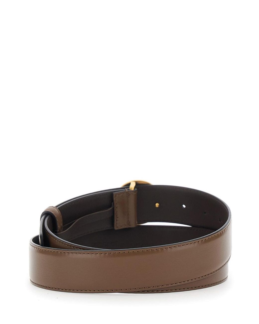 Cintura Con Fibbia Medusa Metallica di Versace in Brown da Uomo