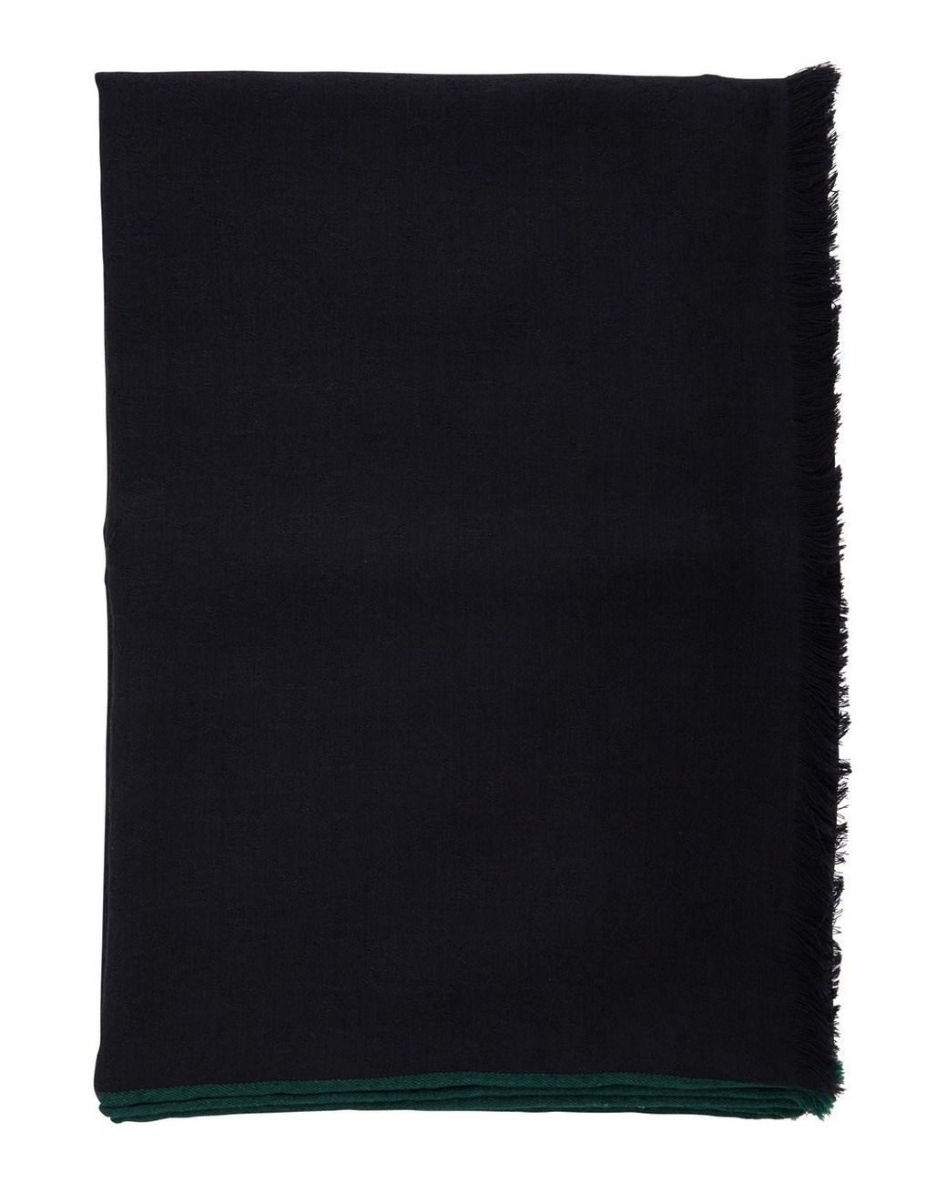 Gucci Black Scarf Wool-Silk for men