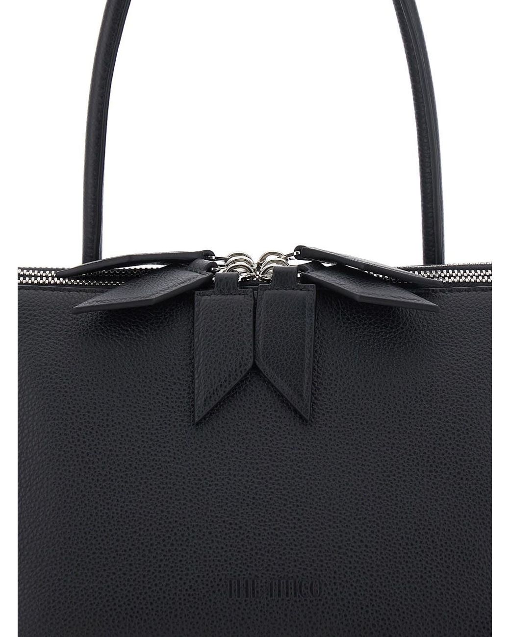 The Attico Black 'L'Altra Di Milano' Handbag With Compartment Design A
