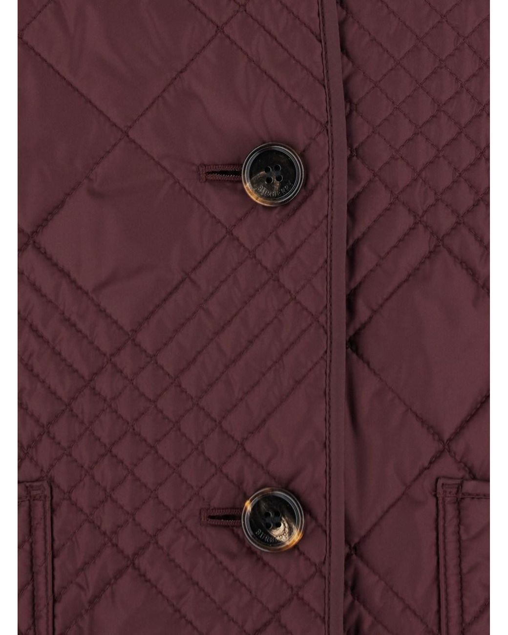 Burberry Purple Jacket Fernleigh Polyamide Coat