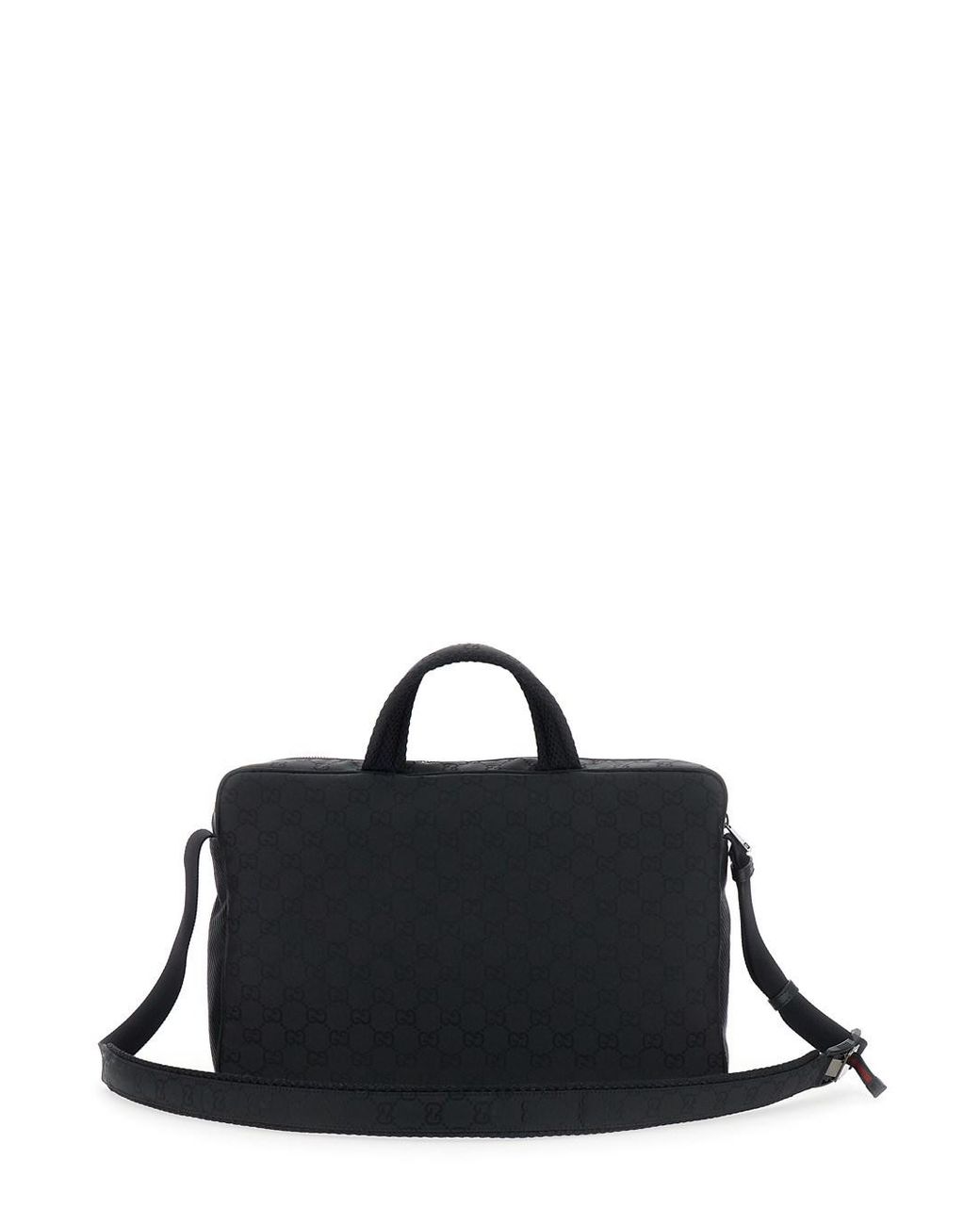 Gucci Black Suitcase With Tone-On-Tone Gg All-Over Motif for men