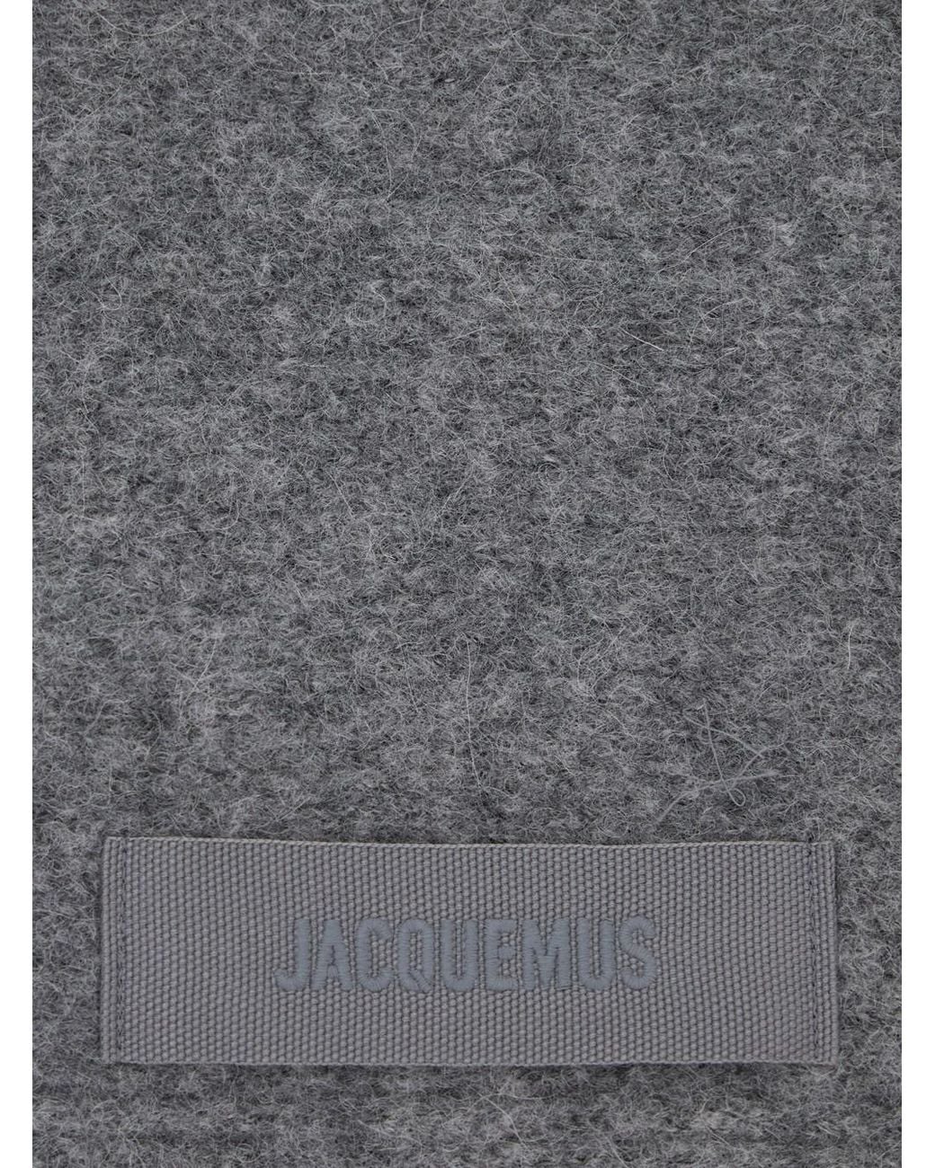 Jacquemus Gray Le Chale Gros Grain Is A Scarf Made Of Alpaca An