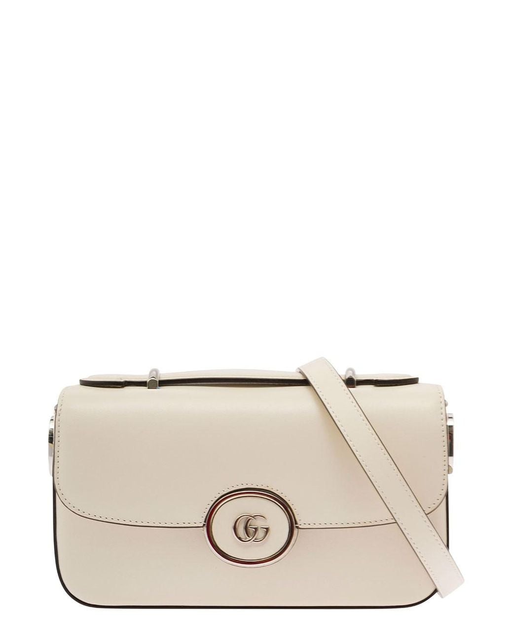 Gucci Natural Petite GG Leather Shoulder Bag