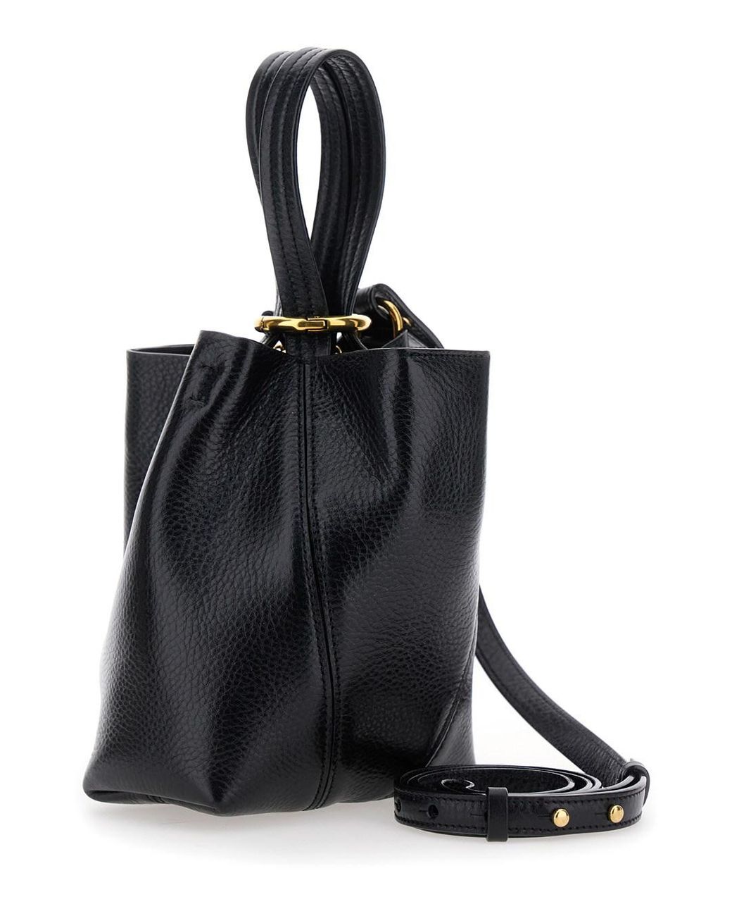 Chloé Black Shoulder Bag Spin Leather