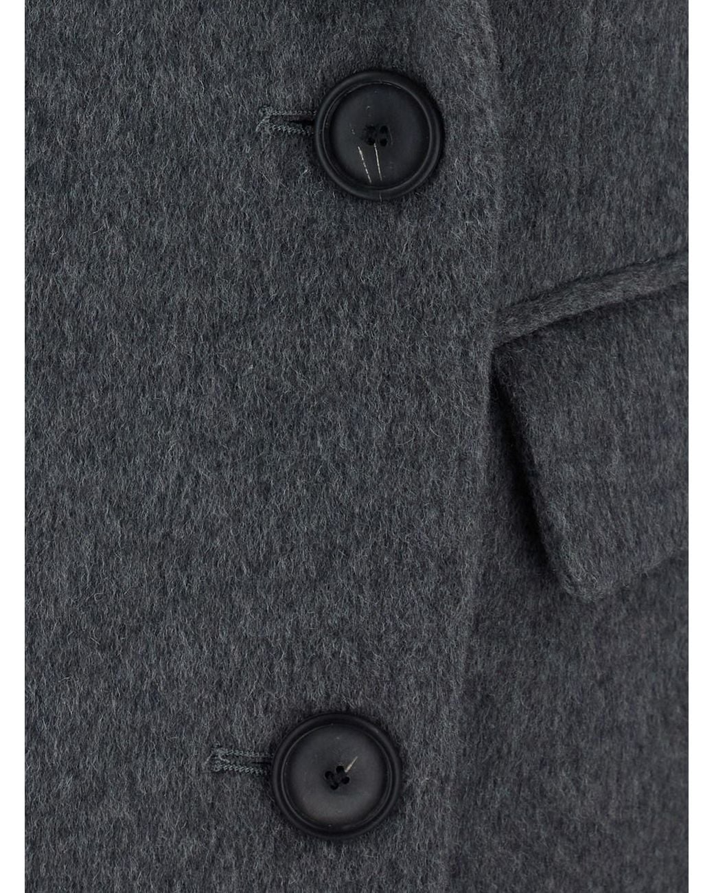 IVY & OAK Black Chloris Coat Is A Long Coat With Notched Revers And Pockets. M