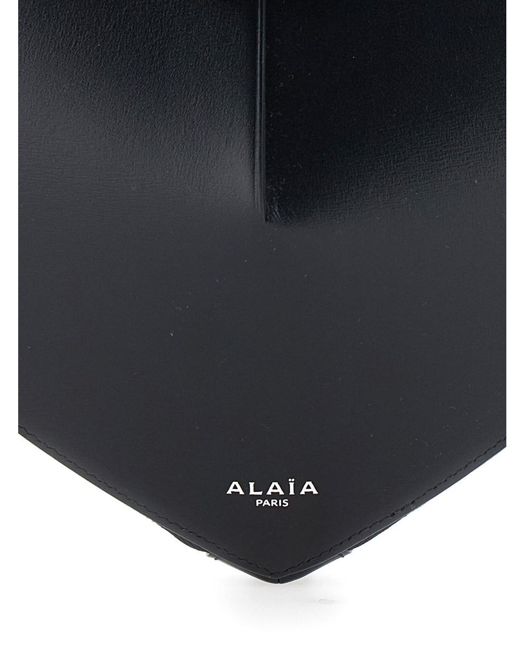 Alaïa Black Shoulder Bag With Leather Finishes And Zip Closure