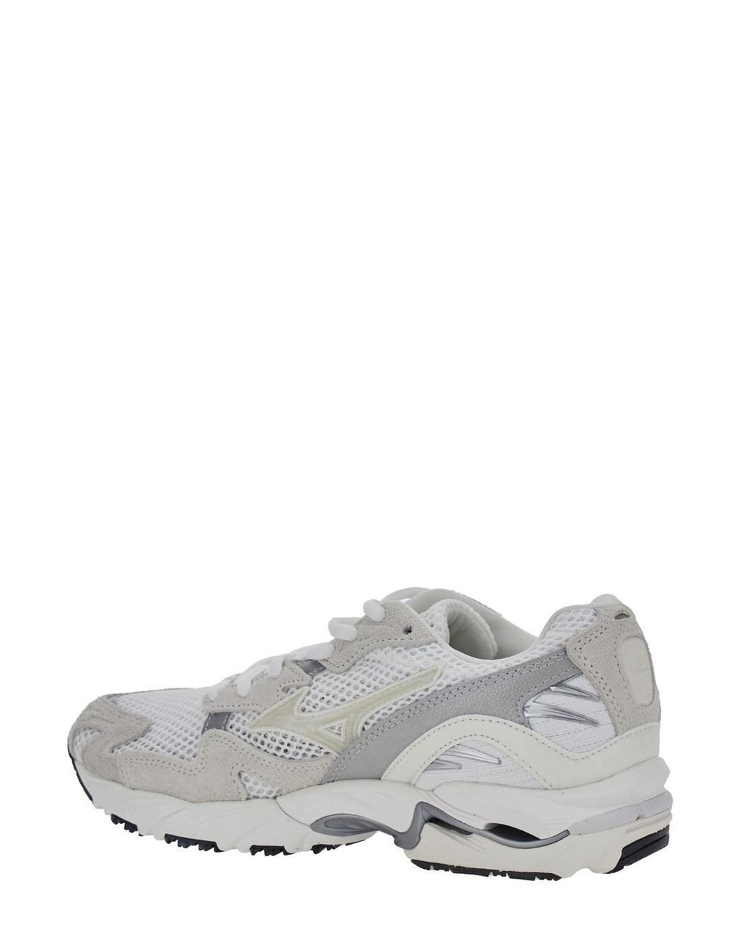 Mizuno White Wave Rider Gf Shoes With Cushioned Rubber Sole