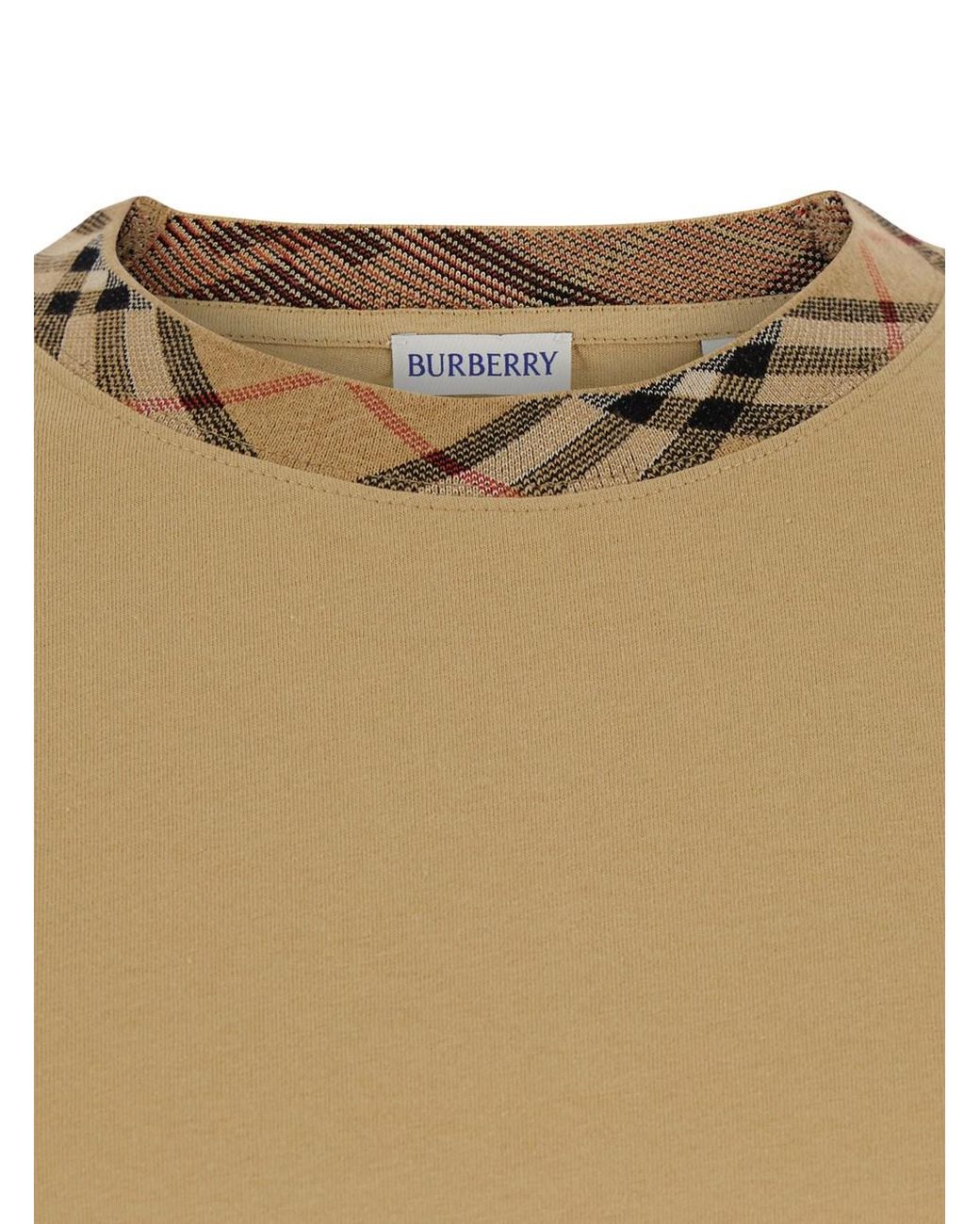 Burberry Natural T-Shirt Ryan Cotton T-Shirts for men
