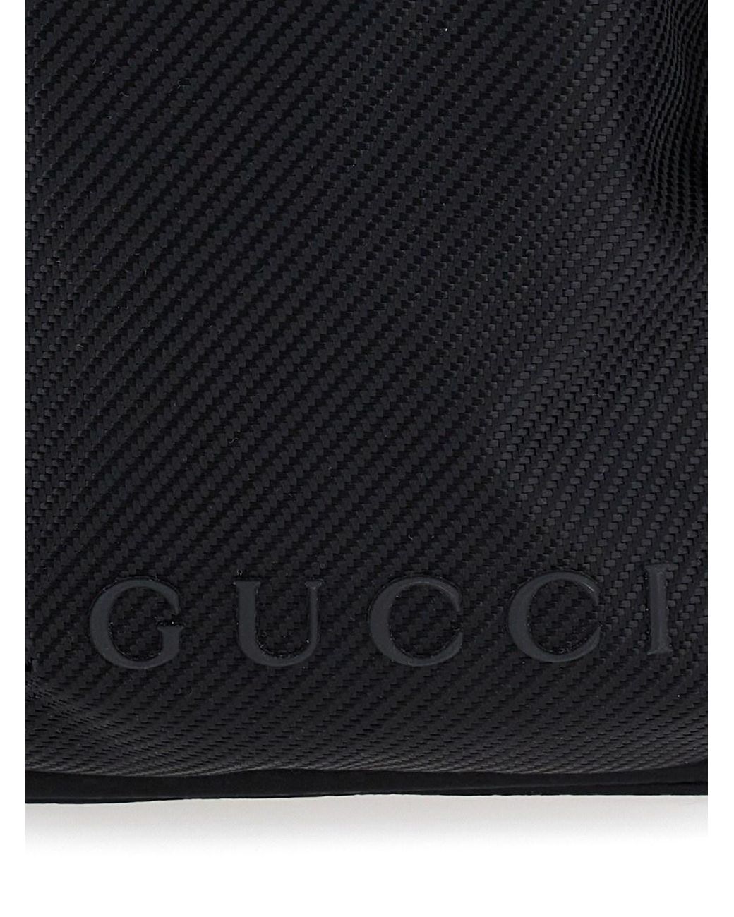 Gucci Black Suitcase With Tone-On-Tone Gg All-Over Motif for men