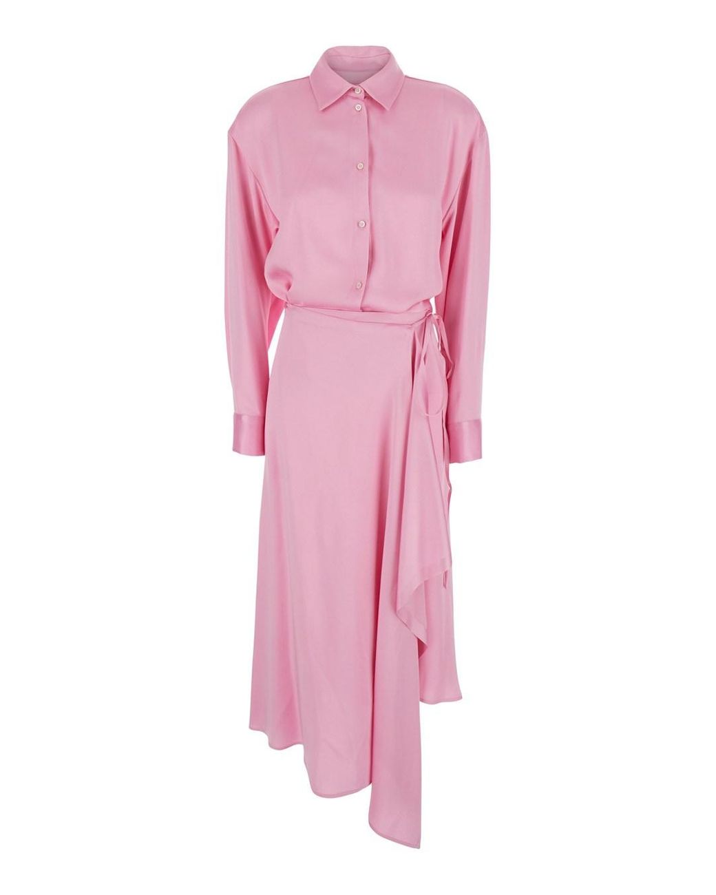 MSGM Pink Long Dress Acetate