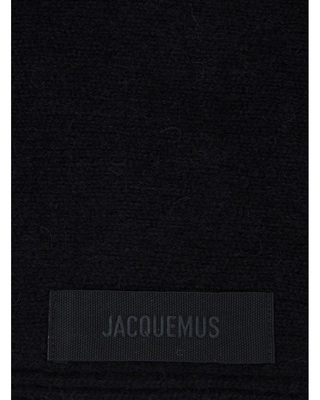 Jacquemus Black Le Chale Gros Grain Is A Alpaca And Merino Wool