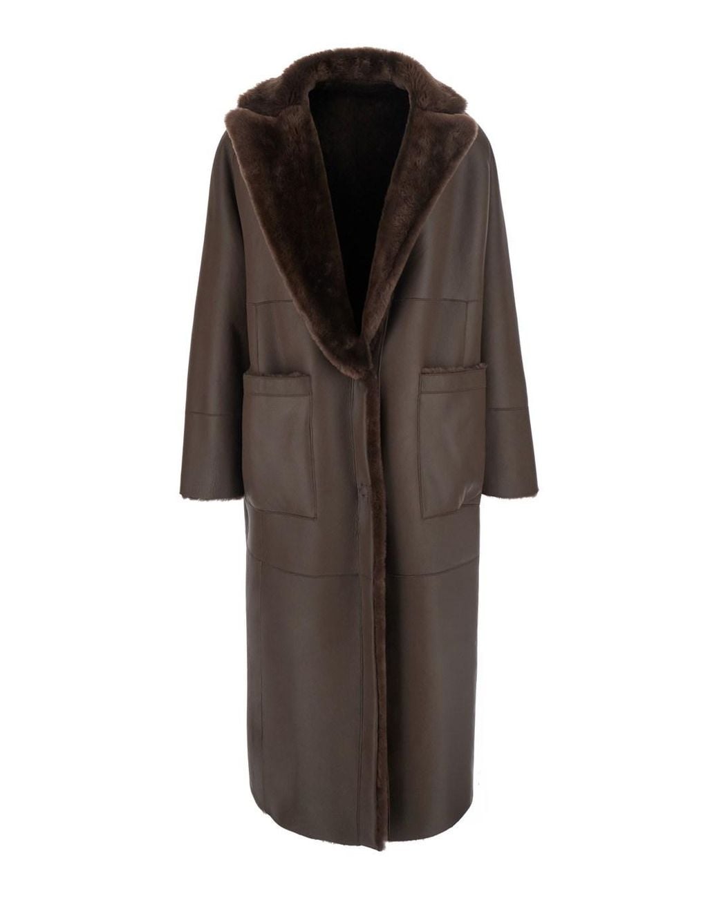 Blancha Black Coat With Notched Collar