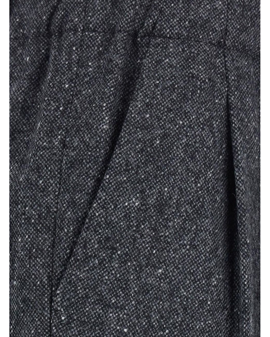 Brunello Cucinelli Gray Trousers Donegal Virgin Wool