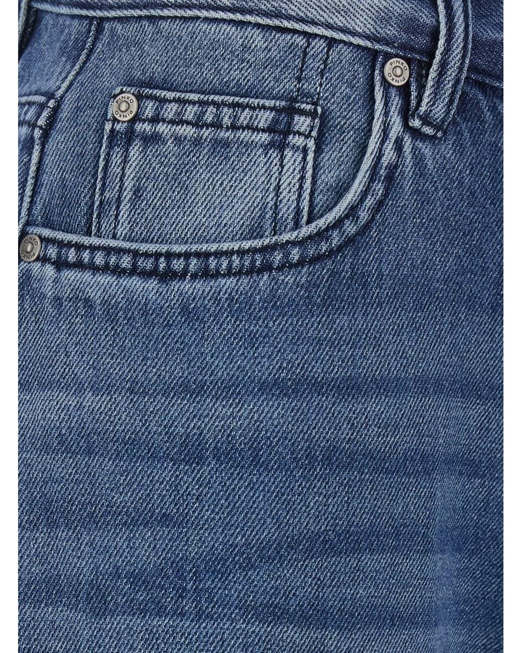 Pinko Blue Jeans With Bleach Effect Cotton