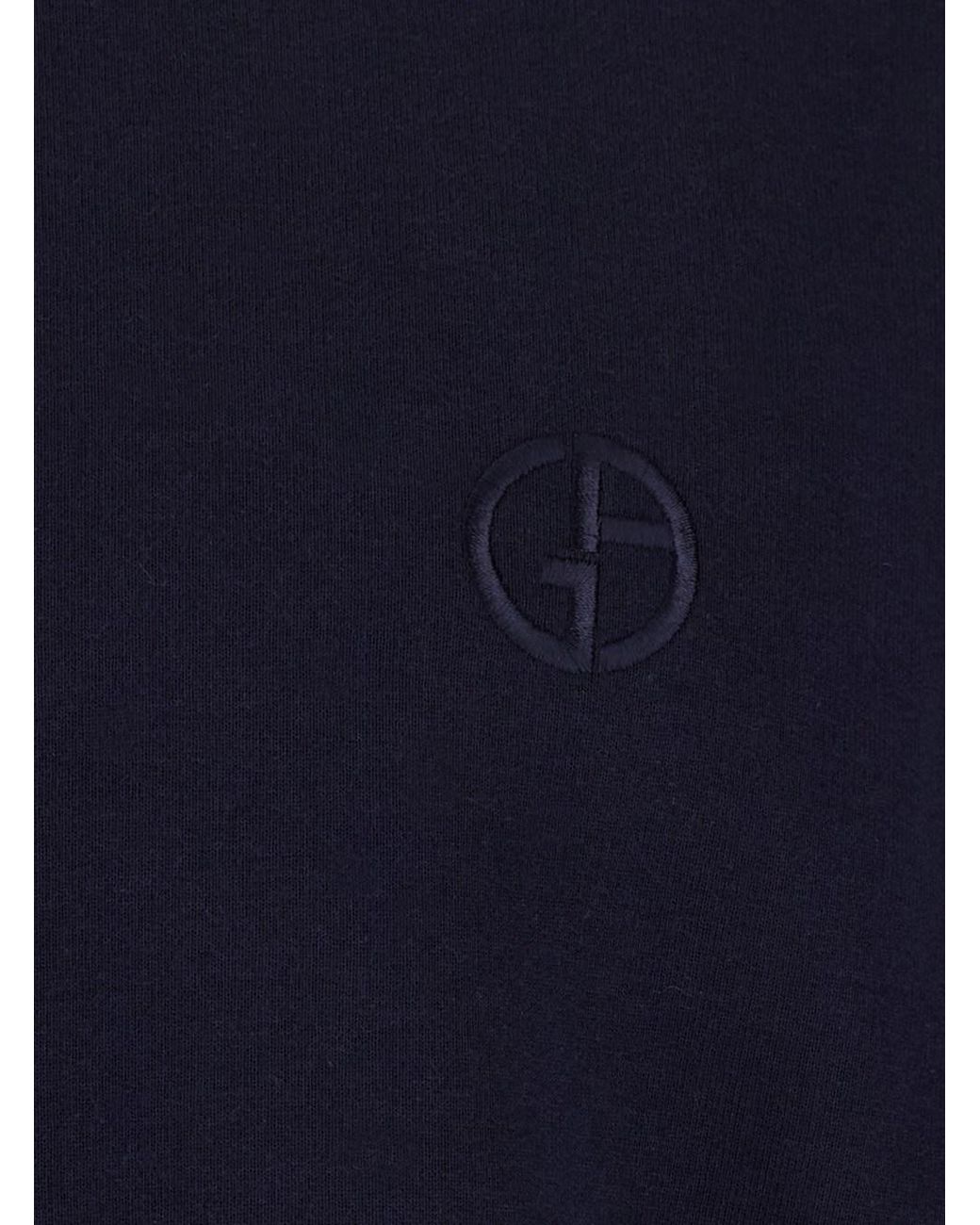 Giorgio Armani Blue Sweatshirt Tech Fabric Sweater for men