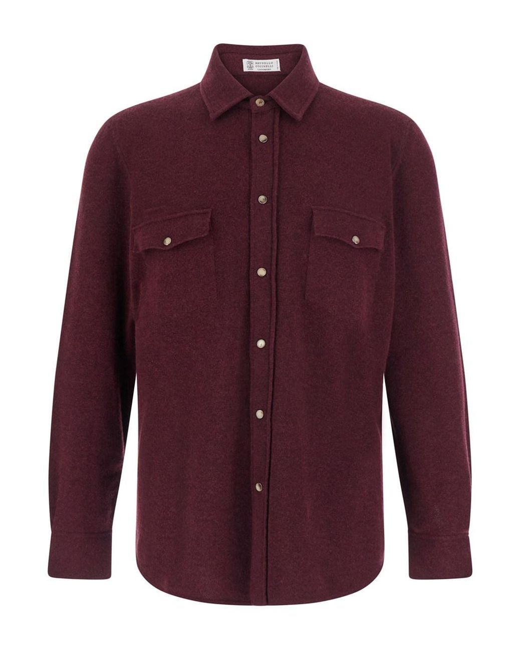 Brunello Cucinelli Purple Jacket With Classic Collar And Patch Pocke for men