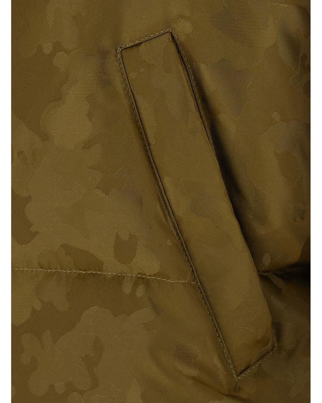 Pinko Green Puffer Jacket Hooded Polyamide