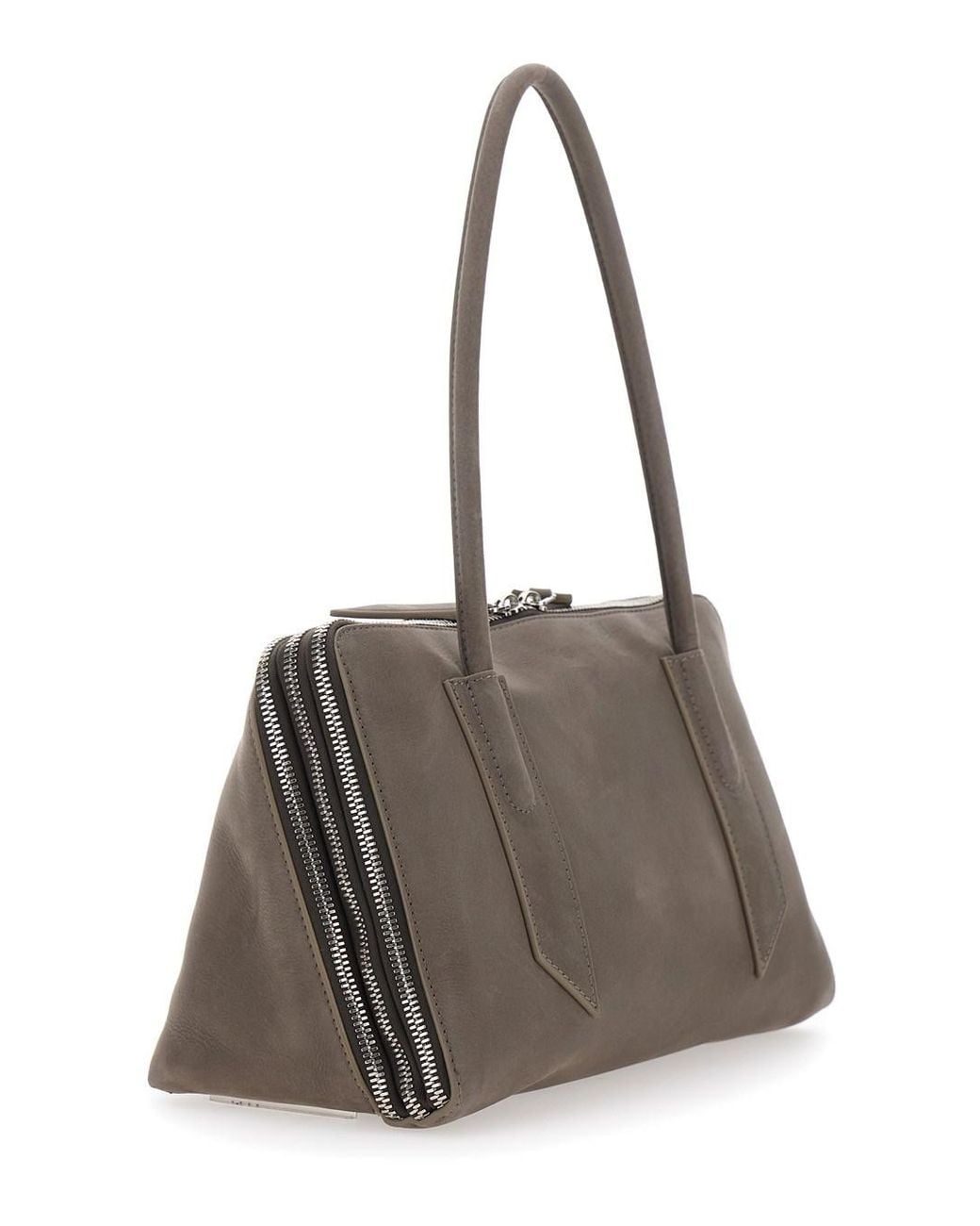 The Attico Brown 'L'Altra Di Milano' Handbag With Compartment Design A