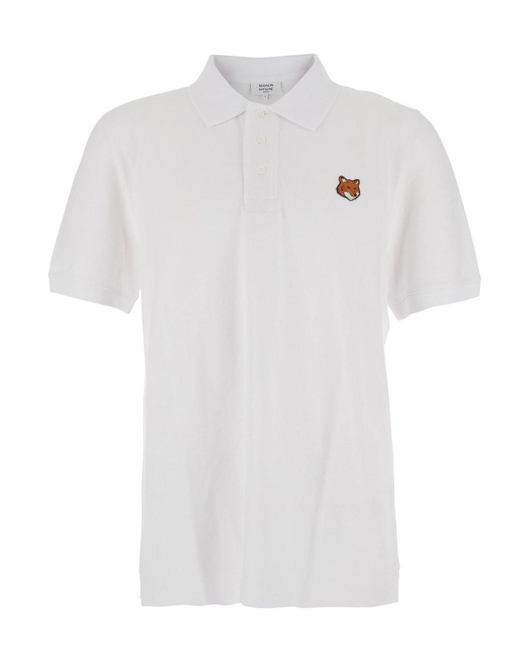 Maison Kitsuné White Polo Shirt for men