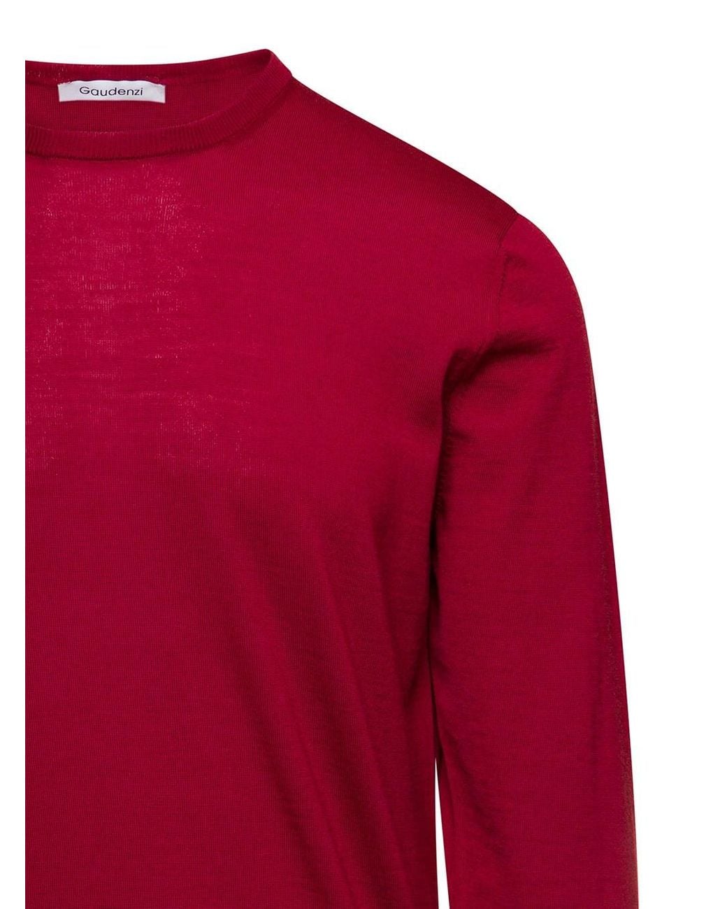 GAUDENZI Red Crew Neck Sweater With Long Sleeves for men